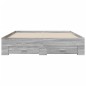vidaXL Cama con cajones madera ingeniería gris Sonoma 140x200 cm