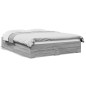 vidaXL Cama con cajones madera ingeniería gris Sonoma 160x200 cm vidaXL Cama con cajones madera ingeniería gris Sonoma 160x200 cm