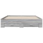 vidaXL Cama con cajones madera ingeniería gris Sonoma 160x200 cm vidaXL Cama con cajones madera ingeniería gris Sonoma 160x200 cm