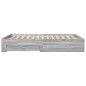 vidaXL Cama con cajones madera ingeniería gris Sonoma 160x200 cm vidaXL Cama con cajones madera ingeniería gris Sonoma 160x200 cm