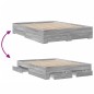 vidaXL Cama con cajones madera ingeniería gris Sonoma 160x200 cm vidaXL Cama con cajones madera ingeniería gris Sonoma 160x200 cm