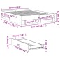 vidaXL Cama con cajones madera ingeniería gris Sonoma 160x200 cm vidaXL Cama con cajones madera ingeniería gris Sonoma 160x200 cm