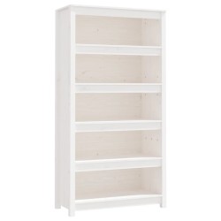 vidaXL Estantería madera maciza de pino blanca 80x35x154 cm