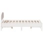 vidaXL Estructura de cama con cabecero madera pino blanco 140x190 cm vidaXL Estructura de cama con cabecero madera pino blanco 140x190 cm