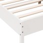 vidaXL Estructura de cama con cabecero madera pino blanco 140x190 cm vidaXL Estructura de cama con cabecero madera pino blanco 140x190 cm