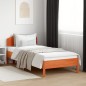 vidaXL Estructura cama con cabecero madera pino marrón cera 90x200 cm vidaXL Estructura cama con cabecero madera pino marrón cera 90x200 cm