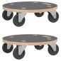 vidaXL Soportes con ruedas 2 uds redondos Ø38x11,5 cm vidaXL Soportes con ruedas 2 uds redondos Ø38x11,5 cm
