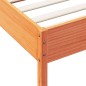 vidaXL Estructura cama con cabecero madera pino marrón cera 90x200 cm vidaXL Estructura cama con cabecero madera pino marrón cera 90x200 cm