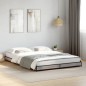 vidaXL Estructura cama madera ingeniería metal gris Sonoma 150x200 cm