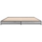 vidaXL Estructura cama madera ingeniería metal gris Sonoma 150x200 cm