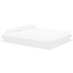 vidaXL Estructura de cama de madera maciza blanca 160x200 cm