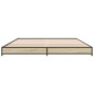 vidaXL Estructura cama madera ingeniería metal roble Sonoma 120x190 cm vidaXL Estructura cama madera ingeniería metal roble Sonoma 120x190 cm