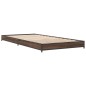 vidaXL Estructura cama madera ingeniería metal roble marrón 75x190 cm vidaXL Estructura cama madera ingeniería metal roble marrón 75x190 cm