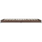 vidaXL Estructura cama madera ingeniería metal roble marrón 75x190 cm vidaXL Estructura cama madera ingeniería metal roble marrón 75x190 cm