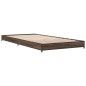 vidaXL Estructura cama madera ingeniería metal roble marrón 75x190 cm vidaXL Estructura cama madera ingeniería metal roble marrón 75x190 cm