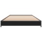 vidaXL Estructura de cama madera de ingeniería y metal negra 75x190 cm vidaXL Estructura de cama madera de ingeniería y metal negra 75x190 cm