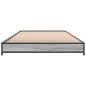 vidaXL Estructura cama madera ingeniería metal gris Sonoma 90x190 cm vidaXL Estructura cama madera ingeniería metal gris Sonoma 90x190 cm