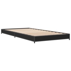 vidaXL Estructura de cama madera ingeniería y metal negro 100x200 cm