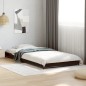 vidaXL Estructura de cama madera ingeniería y metal negro 100x200 cm