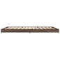 vidaXL Estructura cama madera ingeniería metal marrón roble 135x190 cm vidaXL Estructura cama madera ingeniería metal marrón roble 135x190 cm