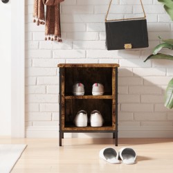 vidaXL Zapatero madera de ingeniería roble ahumado 38x35x50 cm