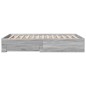 vidaXL Cama con cajones madera de ingeniería gris Sonoma 135x190 cm