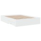vidaXL Cama con cajones madera de ingeniería blanco 120x190 cm