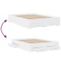 vidaXL Cama con cajones madera de ingeniería blanco 120x190 cm