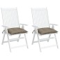 vidaXL Cojines de silla de jardín 2 uds tela Oxford taupé 40x40x7 cm vidaXL Cojines de silla de jardín 2 uds tela Oxford taupé 40x40x7 cm