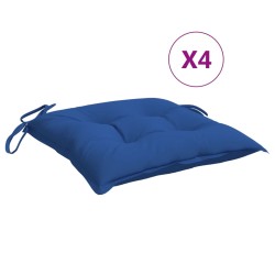 vidaXL Cojines de silla de jardín 4 uds tela Oxford azul 40x40x7 cm