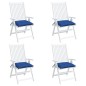 vidaXL Cojines de silla de jardín 4 uds tela Oxford azul 40x40x7 cm