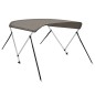 vidaXL Toldo bimini de 2 arcos gris 148,5x133x104 cm vidaXL Toldo bimini de 2 arcos gris 148,5x133x104 cm