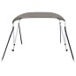 vidaXL Toldo bimini de 2 arcos gris 148,5x133x104 cm vidaXL Toldo bimini de 2 arcos gris 148,5x133x104 cm