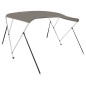 vidaXL Toldo bimini de 3 arcos gris 184x170x133 cm vidaXL Toldo bimini de 3 arcos gris 184x170x133 cm