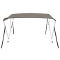 vidaXL Toldo bimini de 3 arcos gris 184x170x133 cm vidaXL Toldo bimini de 3 arcos gris 184x170x133 cm