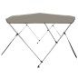 vidaXL Toldo bimini de 3 arcos gris 184x170x133 cm vidaXL Toldo bimini de 3 arcos gris 184x170x133 cm