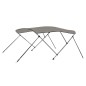 vidaXL Toldo bimini de 3 arcos gris 184x170x133 cm vidaXL Toldo bimini de 3 arcos gris 184x170x133 cm