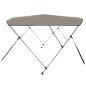 vidaXL Toldo bimini de 3 arcos gris 182x184x136 cm vidaXL Toldo bimini de 3 arcos gris 182x184x136 cm