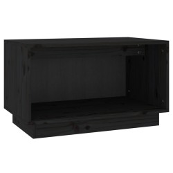 vidaXL Mueble de TV de madera maciza de pino negro 60x35x35 cm