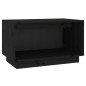vidaXL Mueble de TV de madera maciza de pino negro 60x35x35 cm
