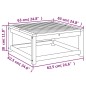 vidaXL Mesa de jardín madera maciza de acacia 63x63x30 cm vidaXL Mesa de jardín madera maciza de acacia 63x63x30 cm