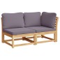 vidaXL Set de muebles de jardín 2 piezas con cojines madera acacia vidaXL Set de muebles de jardín 2 piezas con cojines madera acacia