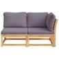 vidaXL Set de muebles de jardín 2 piezas con cojines madera acacia vidaXL Set de muebles de jardín 2 piezas con cojines madera acacia