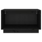vidaXL Mueble de TV de madera maciza de pino negro 60x35x35 cm