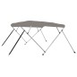 vidaXL Toldo bimini de 4 arcos gris 243x250x131 cm vidaXL Toldo bimini de 4 arcos gris 243x250x131 cm