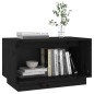 vidaXL Mueble de TV de madera maciza de pino negro 60x35x35 cm