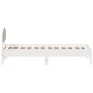 vidaXL Estructura de cama con cabecero madera de pino blanco 100x200cm vidaXL Estructura de cama con cabecero madera de pino blanco 100x200cm