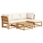 vidaXL Juego de muebles jardín 5 pzas con cojines madera maciza acacia vidaXL Juego de muebles jardín 5 pzas con cojines madera maciza acacia