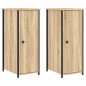 vidaXL Mesitas noche 2 uds madera ingeniería roble Sonoma 32x42x80 cm vidaXL Mesitas noche 2 uds madera ingeniería roble Sonoma 32x42x80 cm