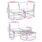 vidaXL Juego de muebles jardín 5 pzas con cojines madera maciza acacia vidaXL Juego de muebles jardín 5 pzas con cojines madera maciza acacia